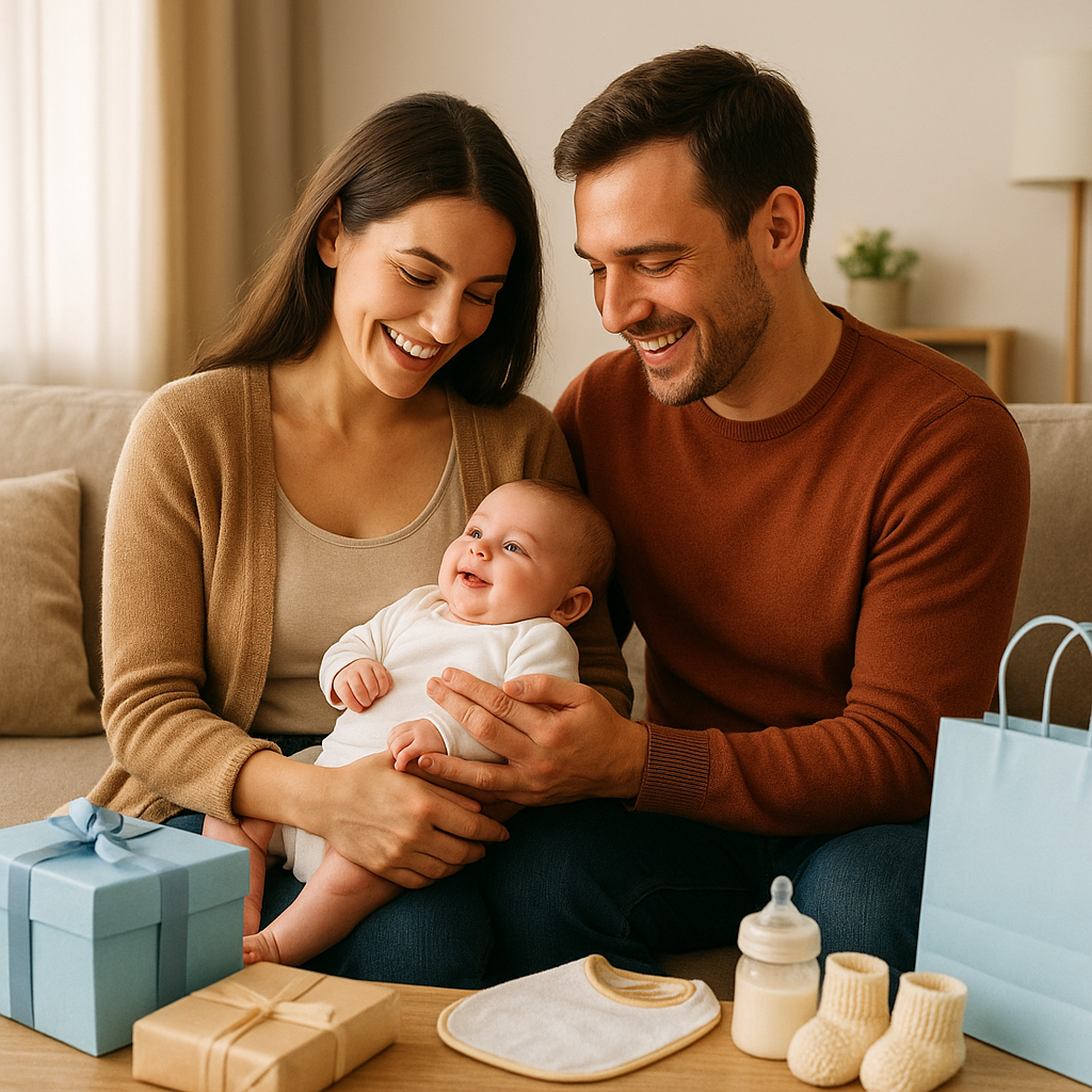 New Parents with Gifts