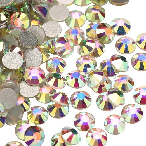 Jollin 1440pcs Glue Fix Crystal Flatback Rhinestones
