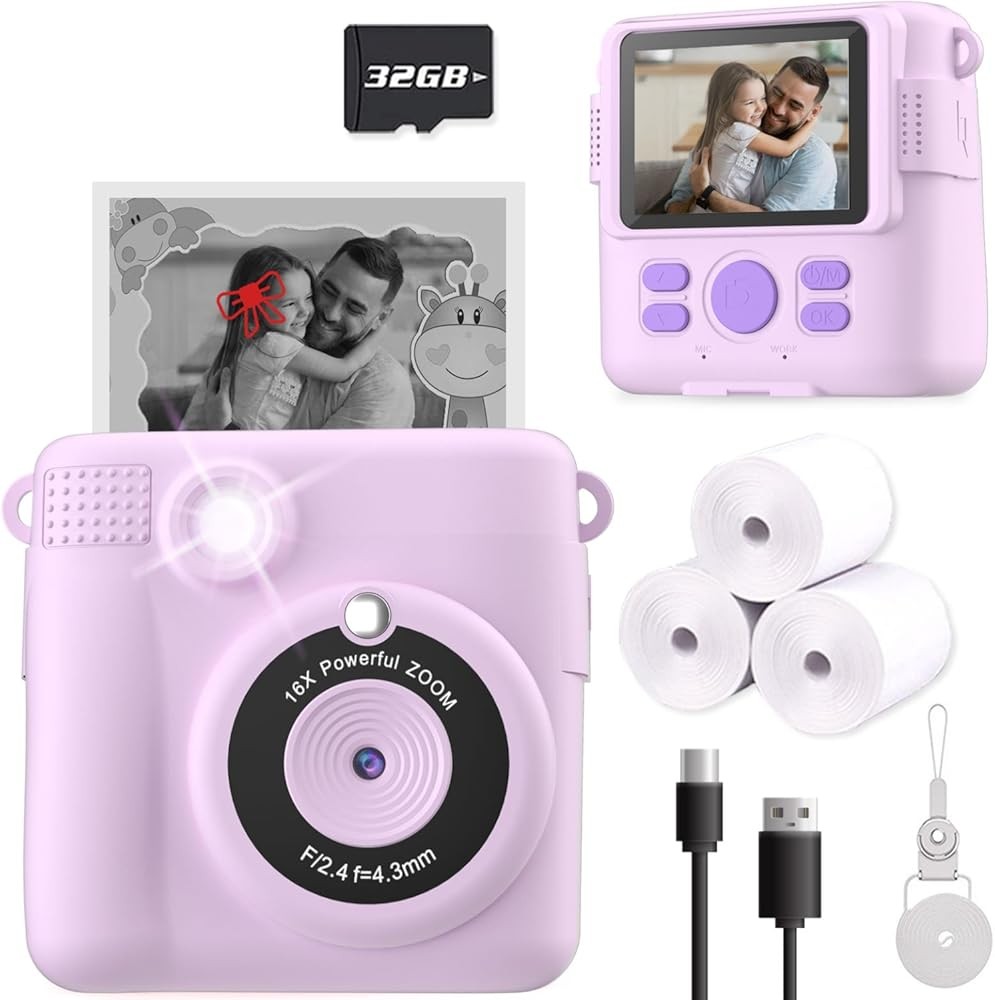 Instant Print Camera for Kids