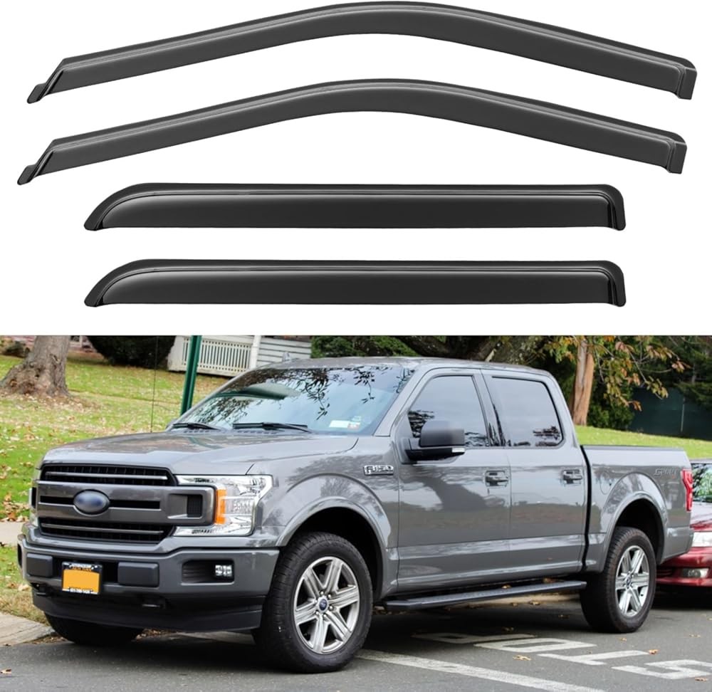 Window Visors Rain Guards for 2015-2025 Ford F-150